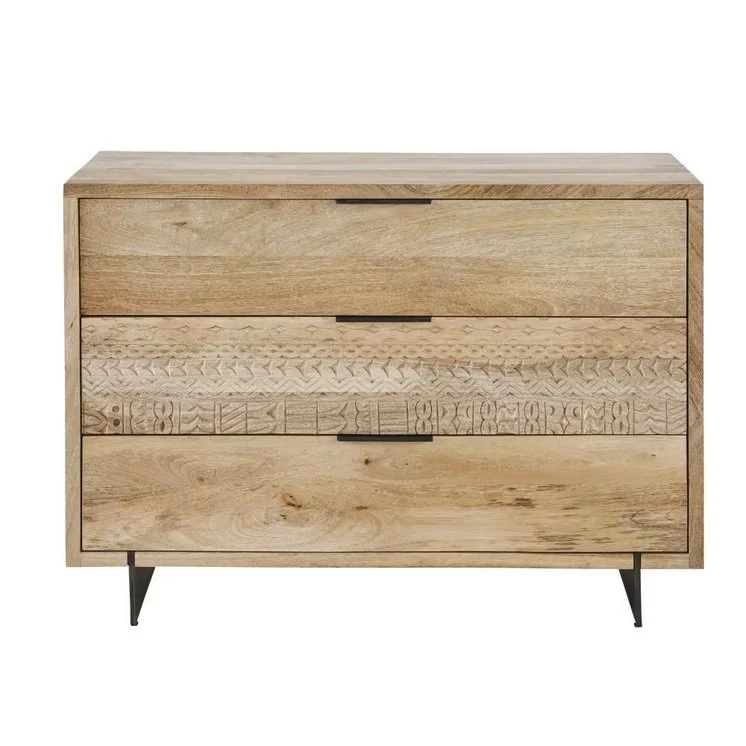 Commode TWAREG 3 tiroirs gravée - Maisons du Monde