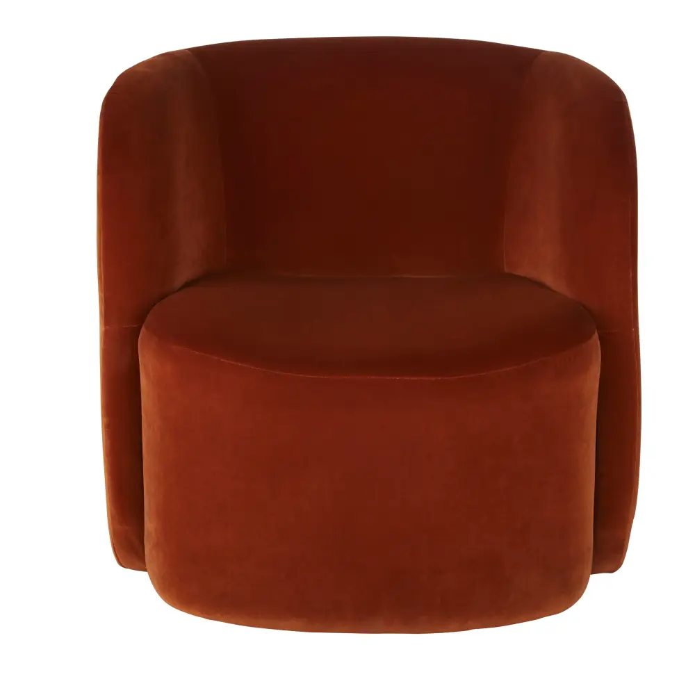 Fauteuil BOBUN en velours brun - Maisons du Monde