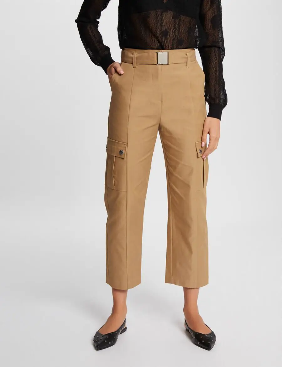 Pantalon cargo 7/8ème PDUNE Morgan beige : Un style décontracté et tendance