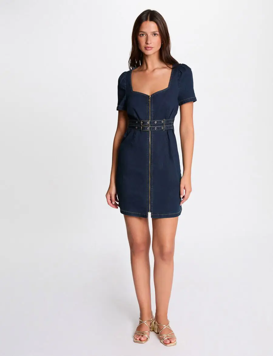 Robe courte ajustée RPIRES Morgan en jean brut