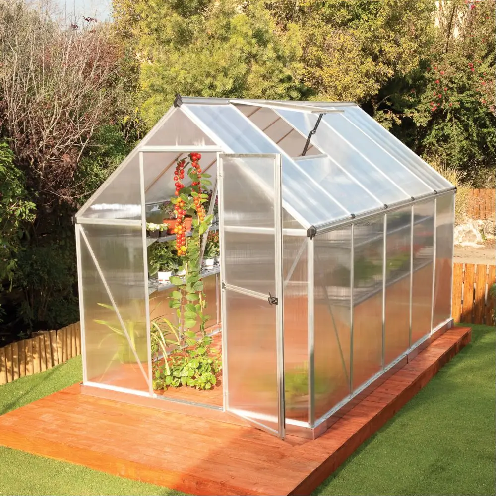 Serre de jardin MYTHOS Greenhouse argent 306 x 185 cm 