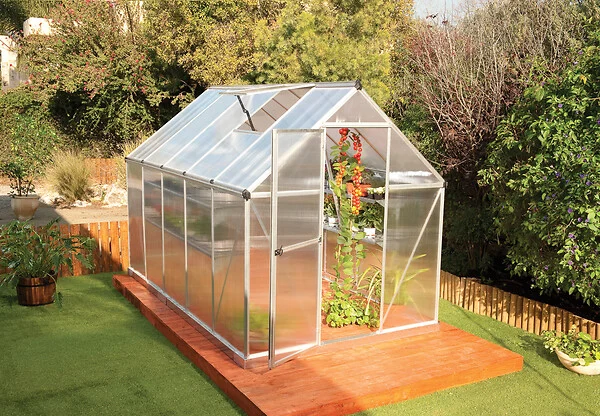 Serre de jardin MYTHOS Greenhouse argent 306 x 185 cm pas cher : la solution pour vos plantations