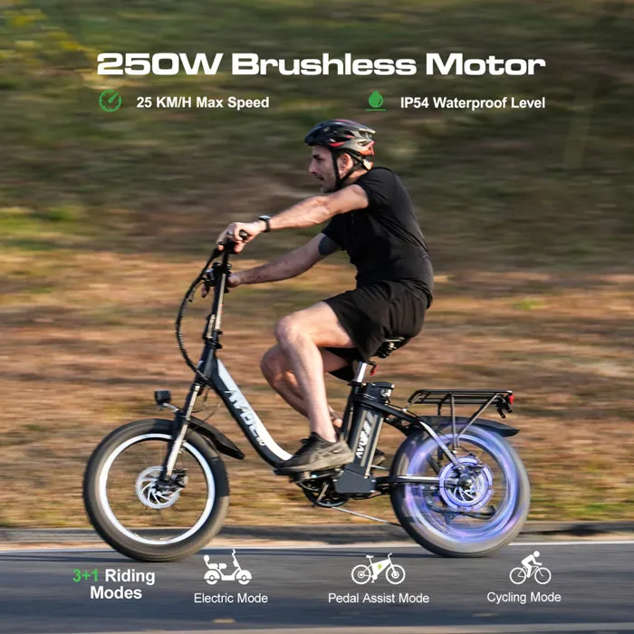 Vélo Électrique Pliable AVDLEU A21 25 km/h autonomie 50-100km pas cher : Parcourez de Longues Distances à Prix Mini !