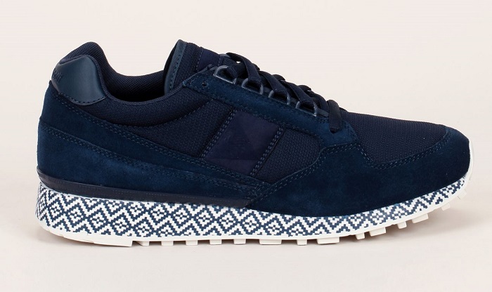 Baskets bi-matière cuir suède marine Eclat Le Coq Sportif