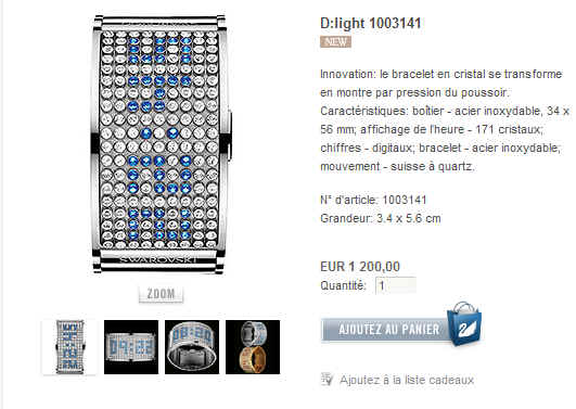 Cristal Swarovski - Montres - D:light 1003141