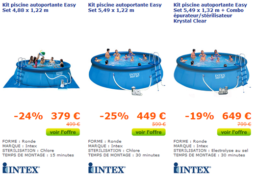 Bon Plan Piscine Autoportante - jusqu'à 34% de réduction sur Piscine Mania