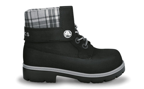 Crocs Cobbler Boots Lined Kids Plaid