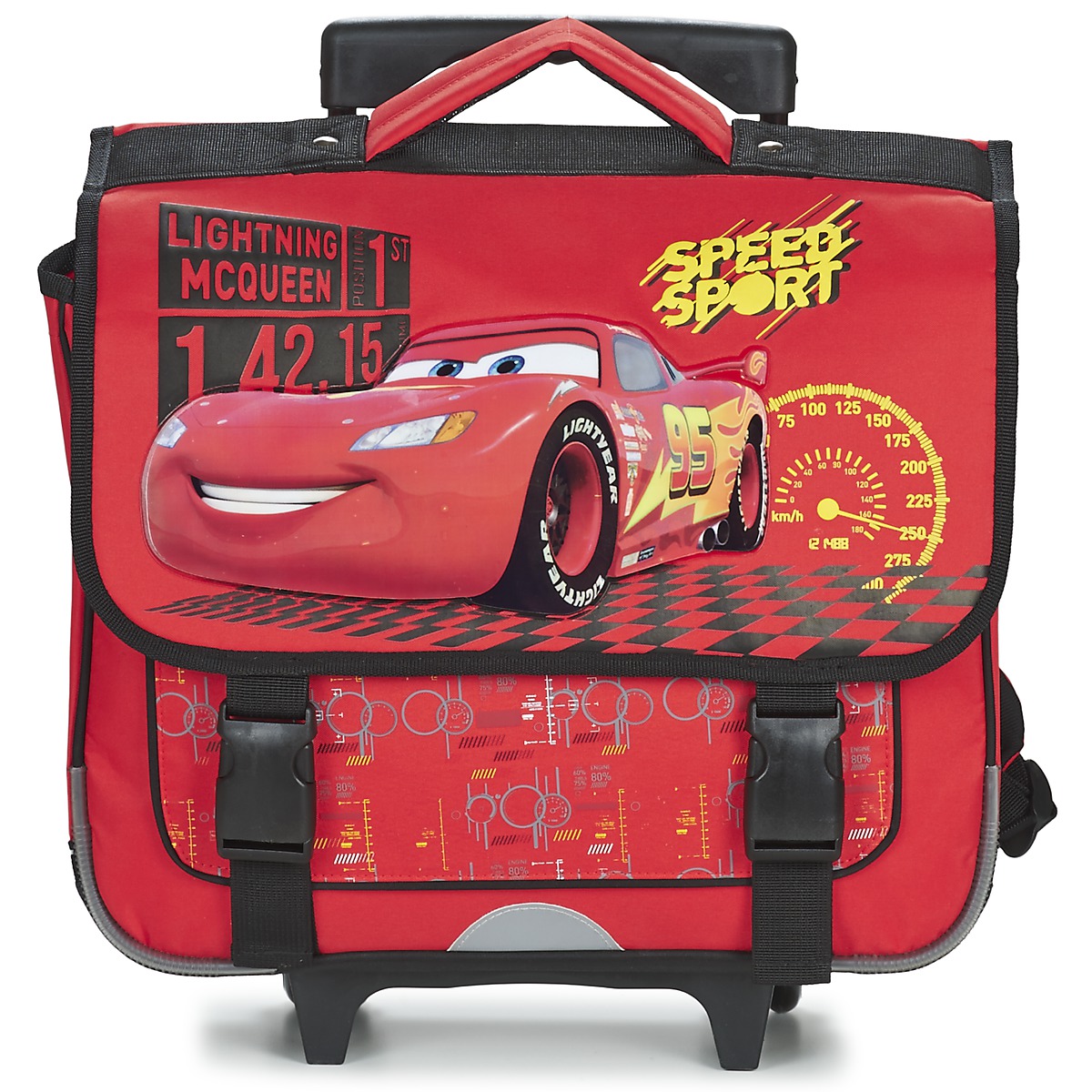 Disney CARS CARTABLE TROLLEY Rouge - Cartable à roulettes Spartoo