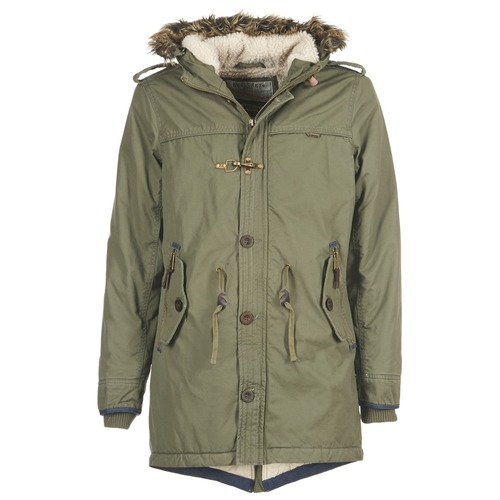 Deeluxe PLATOON Kaki pas cher - Parka Homme Spartoo