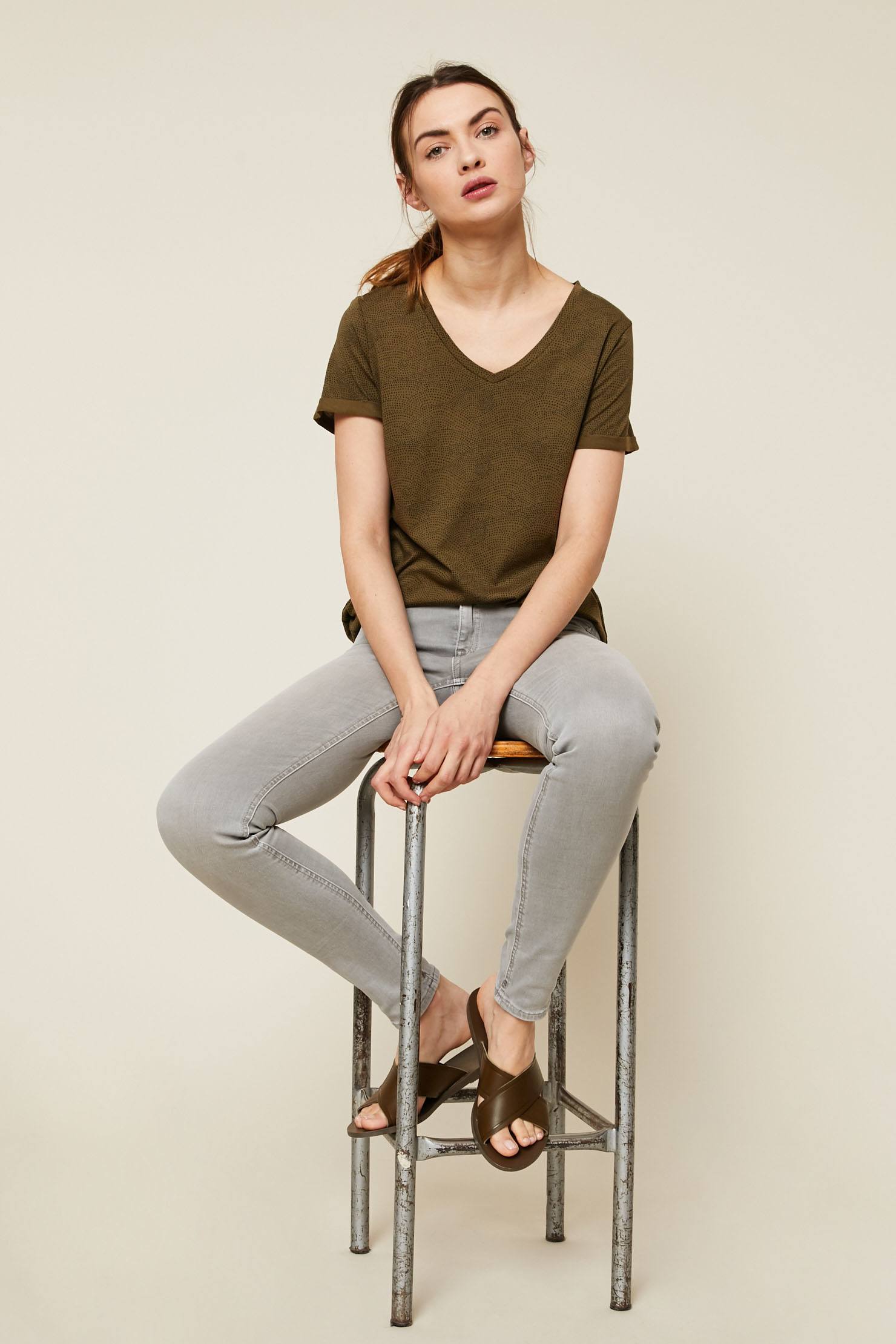 Maison Scotch La Bohemienne Jean slim gris - Monshowroom