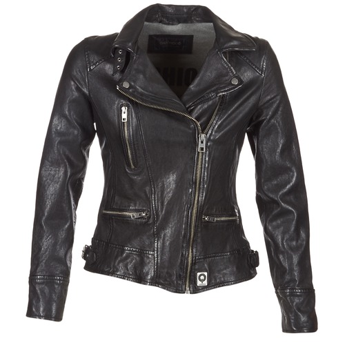 Oakwood 62065 Noir pas cher - Veste en Cuir Femme Spartoo