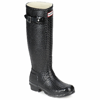 Bottes de Pluie Hunter CARNABY TALL Noir serpent 