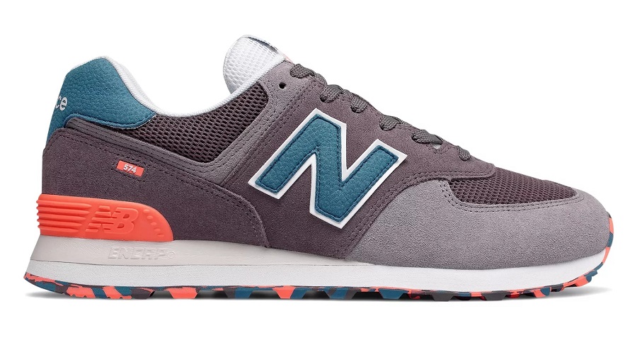 New Balance 574 Marbled Street Baskets Basses Light Shale with Sea Smoke pour Homme
