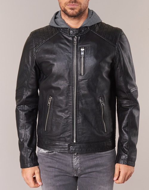 Oakwood 62579 Veste en Cuir Noir - Veste Homme Spartoo