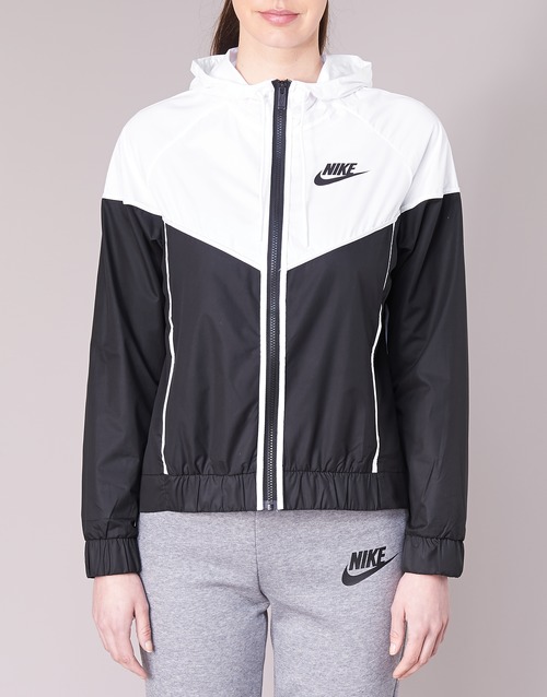 Nike W+F19 F58INDRUNNER Noir / Blanc - Coupe vent Femme Spartoo