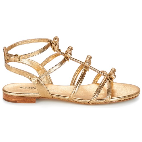 MICHAEL Michael Kors VERONICA FLAT SANDAL Doré pas cher - Sandales Femme Spartoo