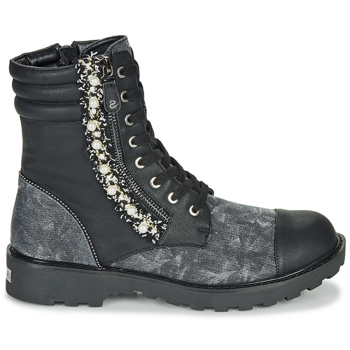 Desigual COMBAT PEARL Boots Noir pas cher - Boots Femme Spartoo