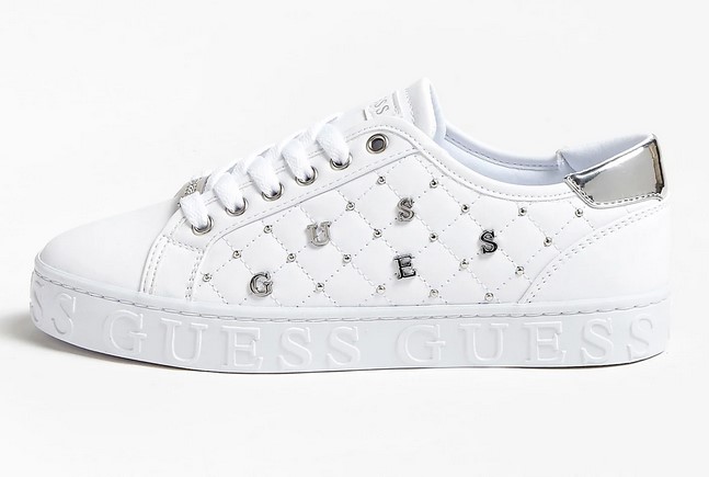 SNEAKERS GLADISS EFFET CAPITONNE GUESS Blanc - Baskets Femme Guess