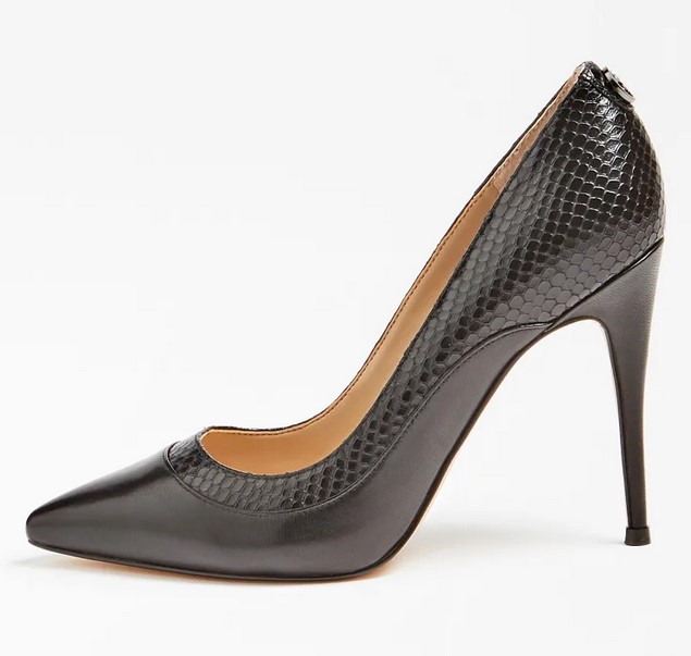 ESCARPINS OMARA CUIR VERITABLE Noir Guess - Escarpins Guess