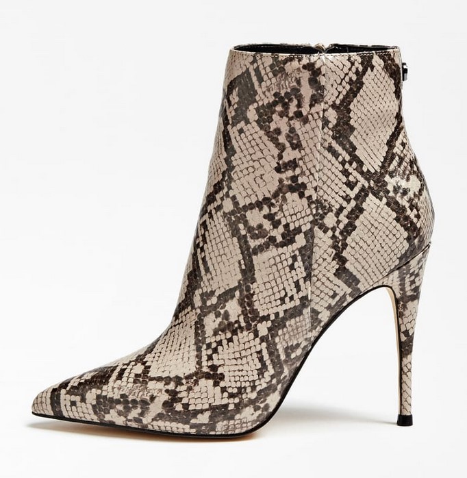 BOTTINES OLANES IMPRIME PYTHON Beige Guess - Bottines Femme Guess