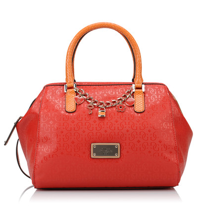 Sac bowling Capri Cruz Frame Guess en orange rouge