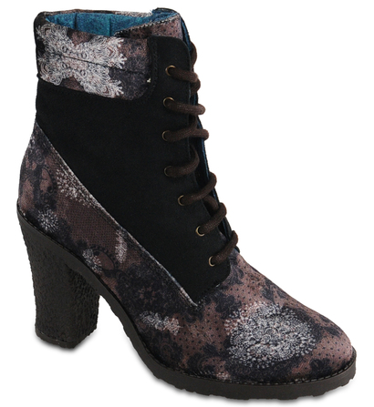 Bottines à lacets DESIGUAL Gris foncé