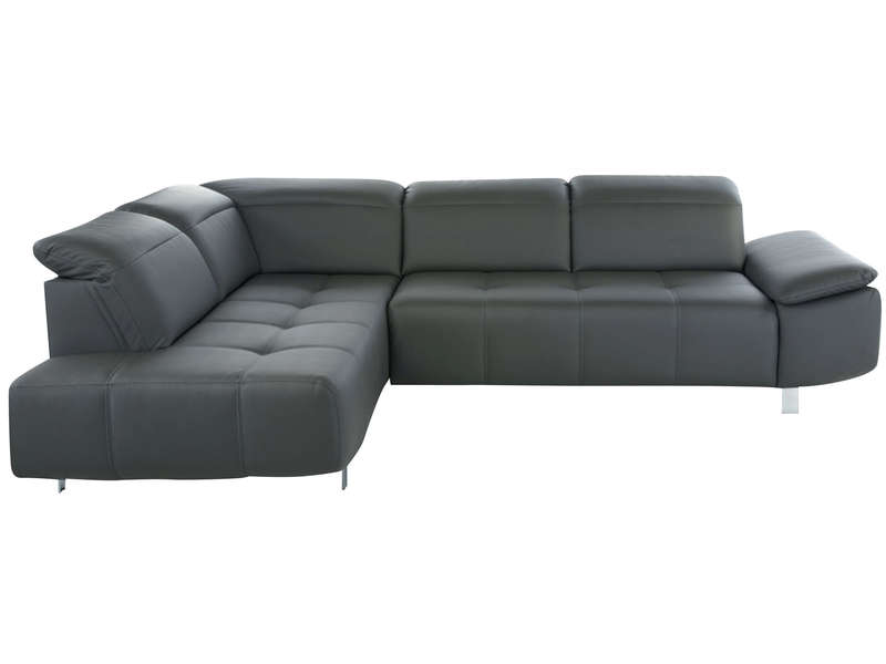 Canapé d'angle fixe gauche 4 places TORNADO coloris gris 