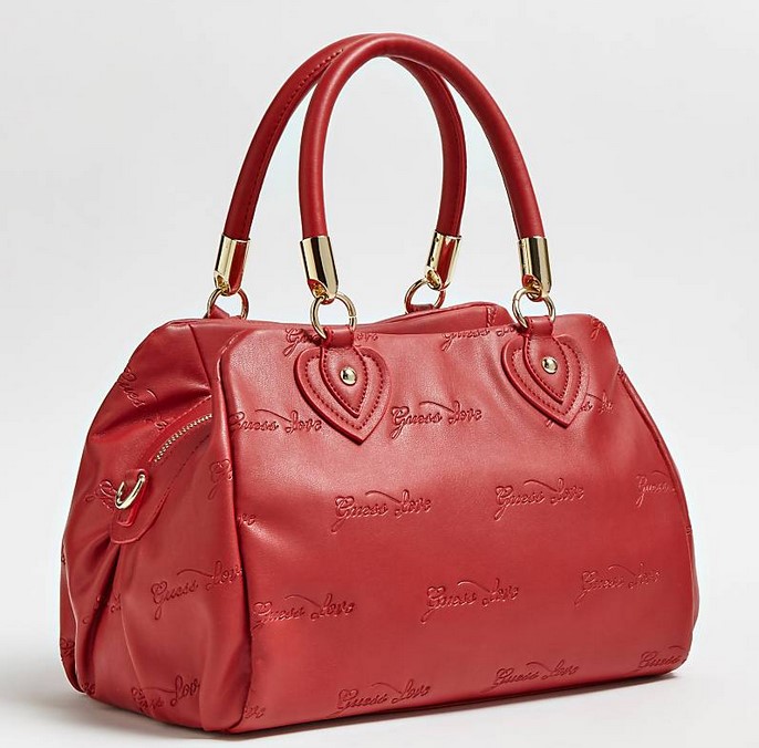 SAC D’EPAULE GUESSLOVE LOGO Rouge - Sacs à main Guess