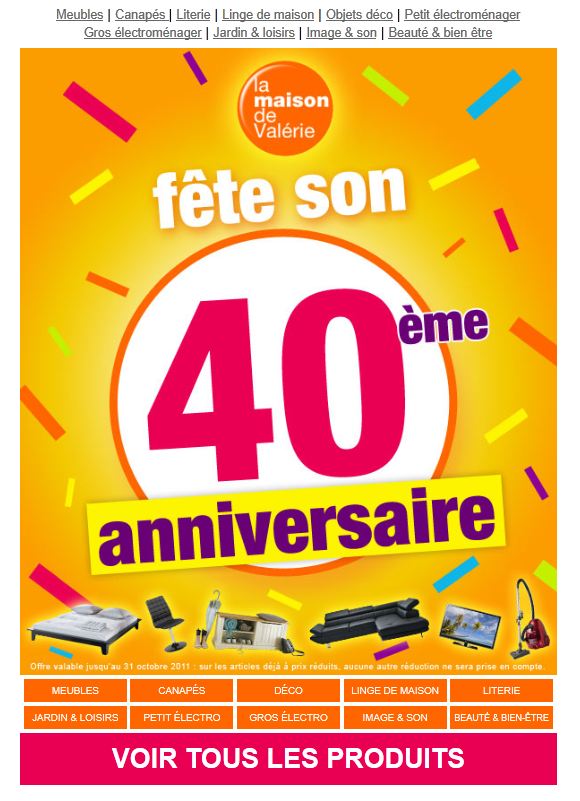 Sélection spéciale anniversaire chez La maison de Valérie ! 