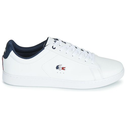 Lacoste CARNABY EVO 119 8 Blanc / Bleu / Rouge - Baskets Femme Spartoo