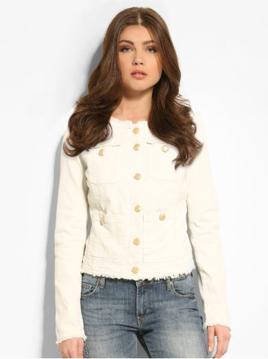 Laila White Denim Jacket