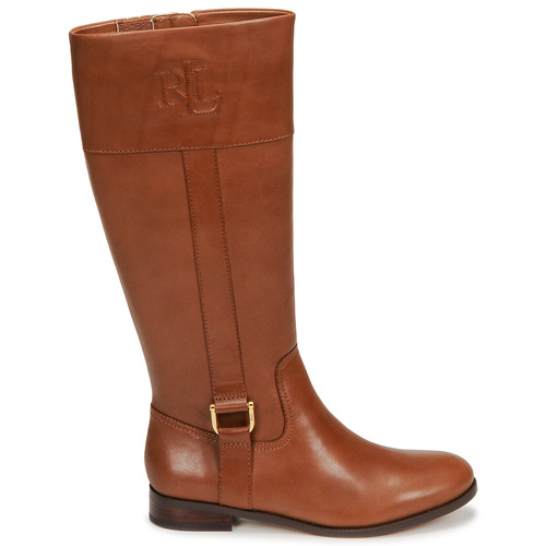 Lauren Ralph Lauren BERNARDINE Bottes Camel - Bottes Femme Spartoo