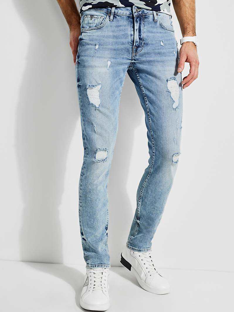 JEAN SKINNY ABRASIONS Bleu Guess - Jeans Homme Guess