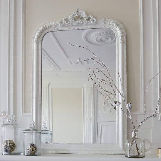 Miroir Aubais Blanc vieilli - Loberon