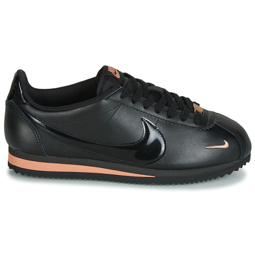 Nike CLASSIC CORTEZ PREMIUM W Noir / Or pas cher - Baskets Femme Spartoo