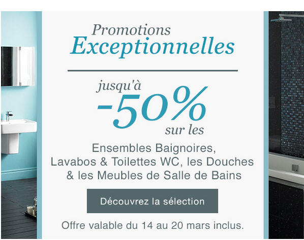 Hudson Reed Promotion Baignoire, Lavabo et Toilette WC jusqu'à -50%