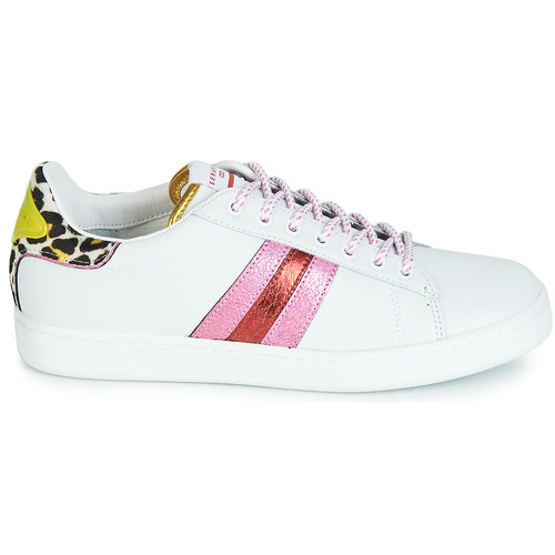 Serafini J.CONNORS Baskets Basses Blanc/Jaune/Rose pas cher - Baskets Femme Spartoo