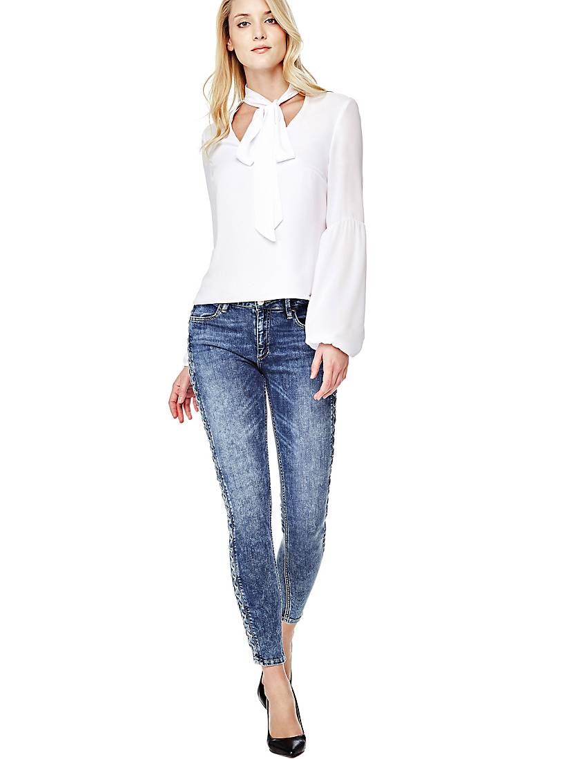 JEANS SKINNY STYLE CORSET Guess pas cher - Jeans Femme Guess