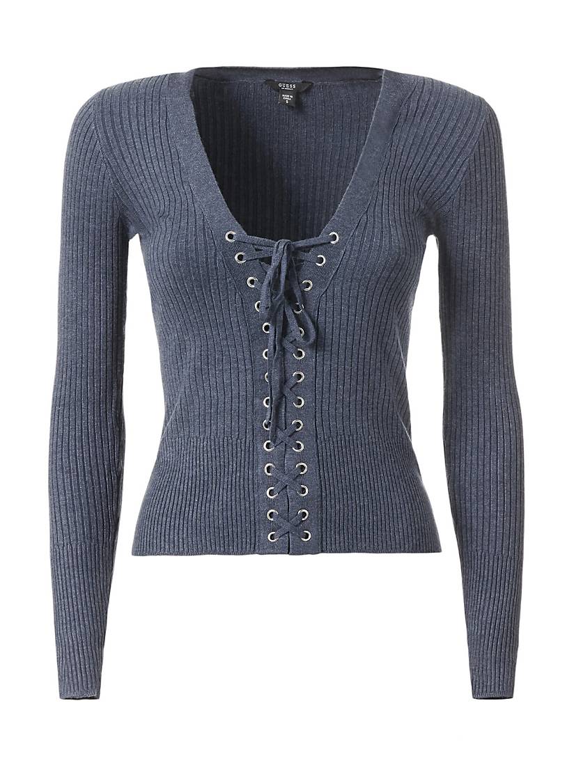 PULL DETAIL CORSET Guess pas cher - Pull Femme Guess