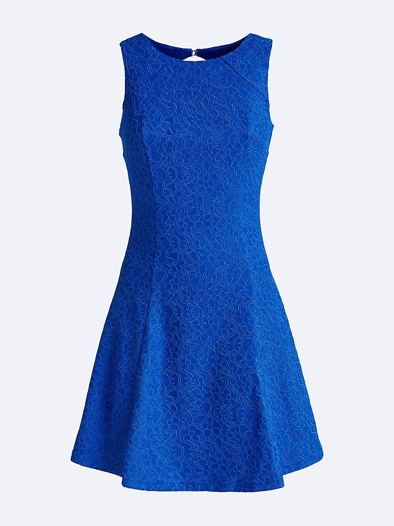 ROBE DENTELLE OUVERTURE ARRIÈRE Bleu GUESS - Robe Femme Guess