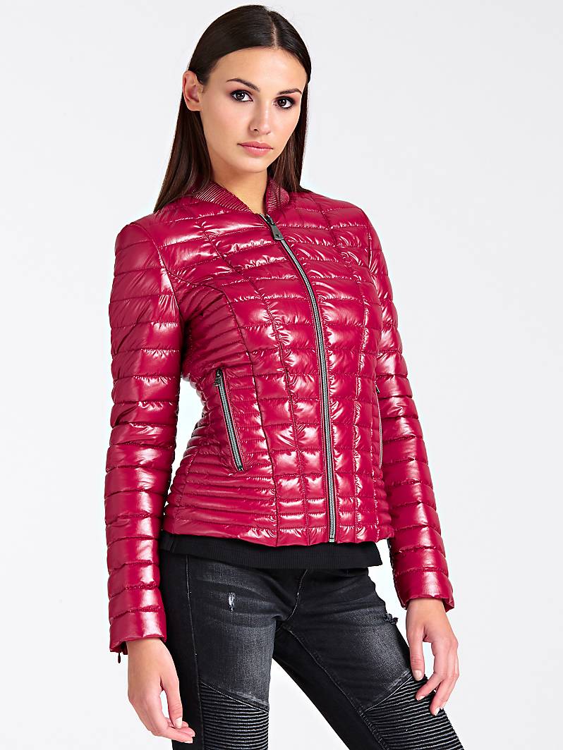 VESTE OUATINEE POCHES FRONTALES Fushia Guess
