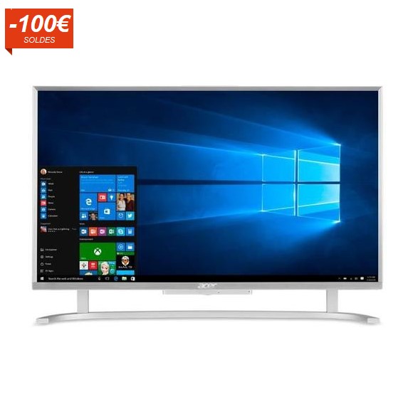 ACER PC Tout en un Aspire C24-760 pas cher - Soldes Ordinateur de Bureau Cdiscount