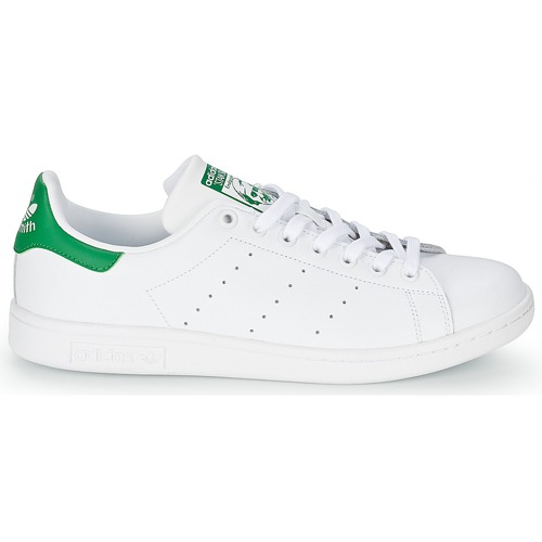 Adidas Originals STAN SMITH Baskets Basses Blanc / vert pas cher - Baskets Femme Spartoo