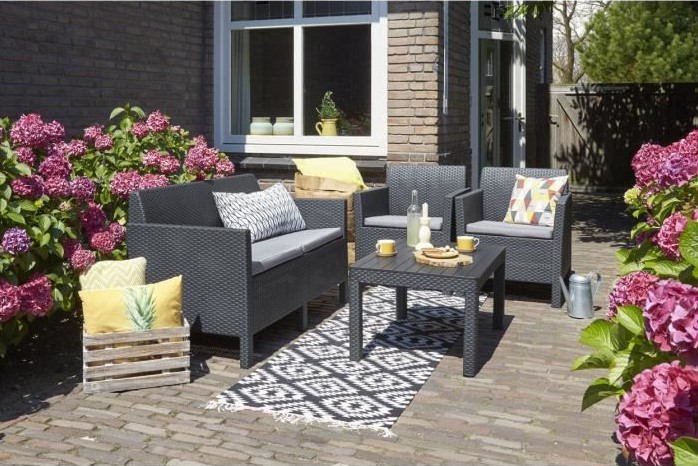 ALLIBERT Salon de jardin modulable HOUSTON pas cher - Salon de Jardin Cdiscount