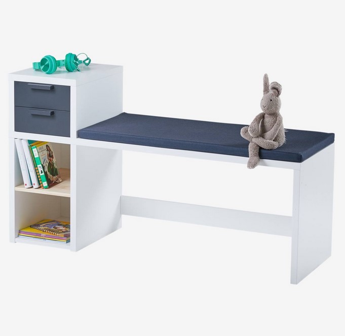 Banc de lecture + rangement LIGNE REGLISSE pas cher - Soldes Rangement Vertbaudet