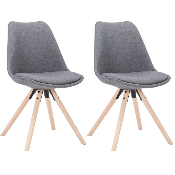 BOBOCHIC Lot de 2 chaises Titi Gris pas cher - Chaises Rue du Commerce