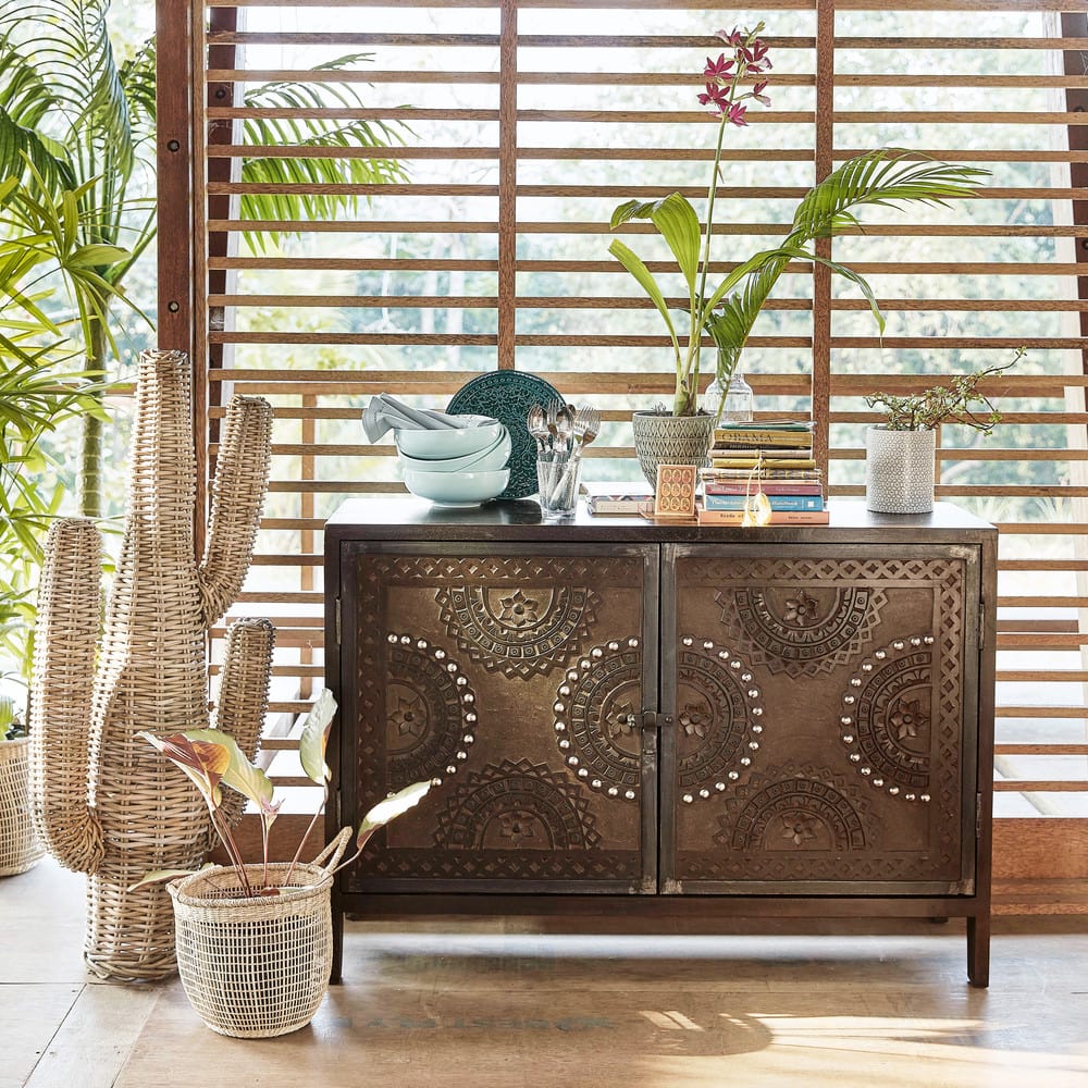 Buffet sculpté Mozambique en manguier marron - Maisons du Monde