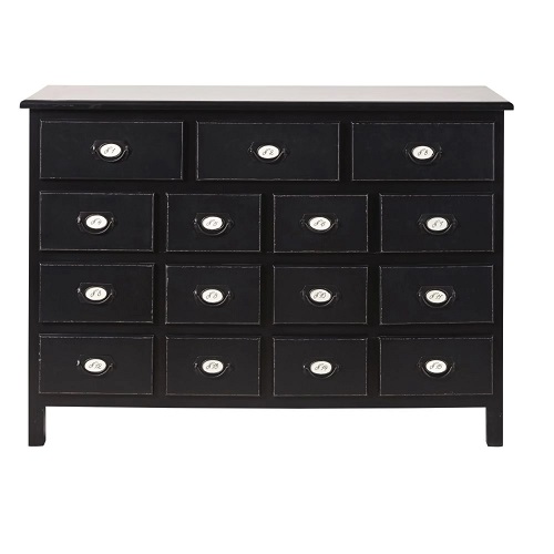 Cabinet de rangement 15 tiroirs Babeth noir - Cabinet Maisons du Monde