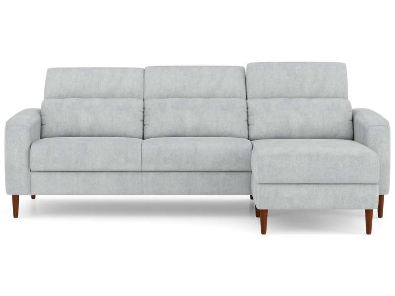 Canapé d'angle fixe 4 places TANIA coloris gris