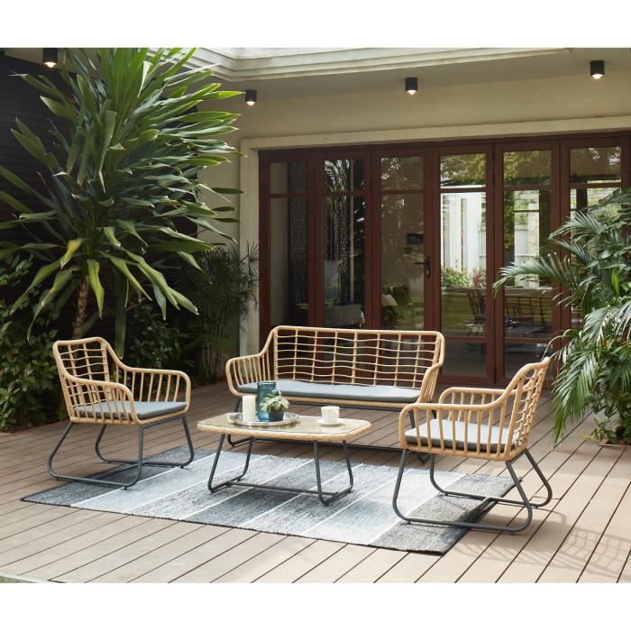 CAP Salon de jardin 4 places pas cher - Salon de Jardin Cdiscount